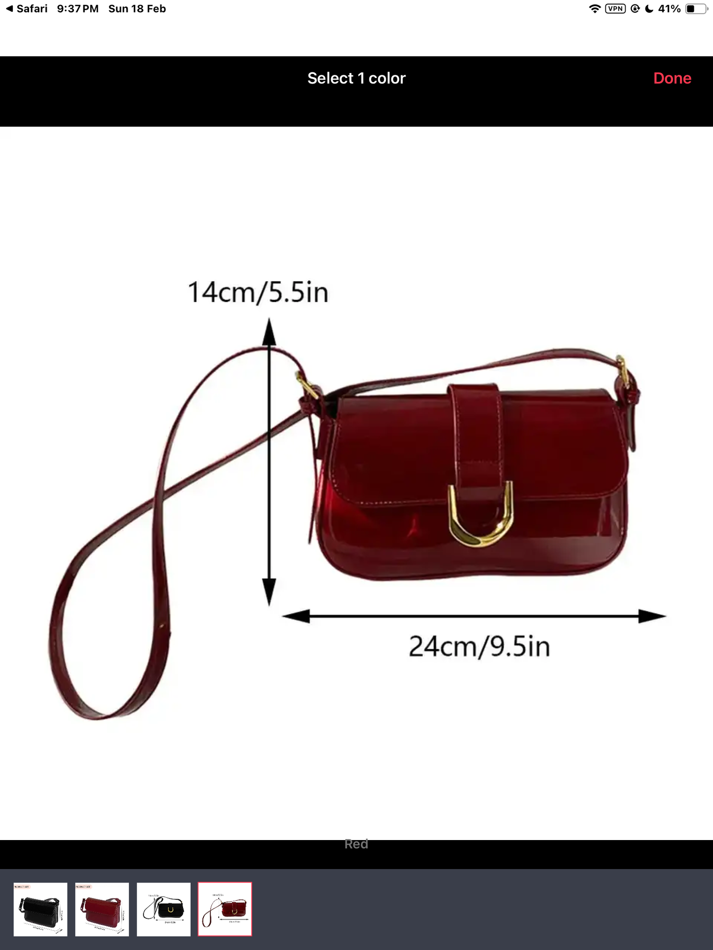 Cherry Red Buckle bag (PRE-ORDER)