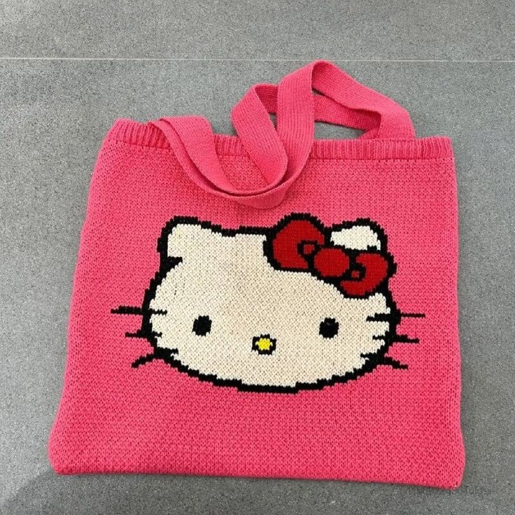 Hello Kitty Knitted Tote Bag (Pre-Order)